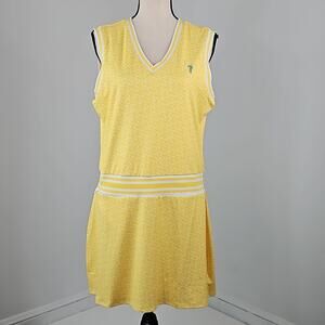 William Murry Golf Sleeveless‎ Yellow Print Dress | Women's Large